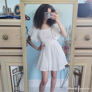 Hello Molly Be Your Baby Doll Dress in White